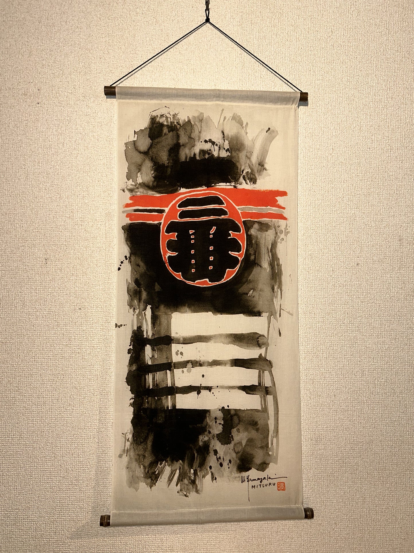 江戸手拭い掛け軸『三番組』~Kakejiku"Team Three"